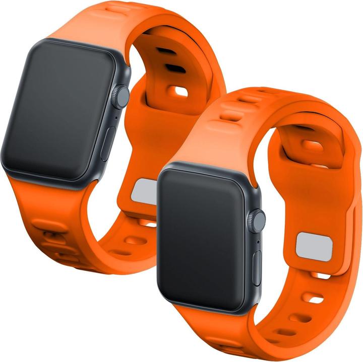 Produktbild 3MK Silicone Watch Strap pomarańczowy/ orange dla Apple Watch 38/40/41mm (Silikon, Edelstahl, 3, 4, 9, Ultra)