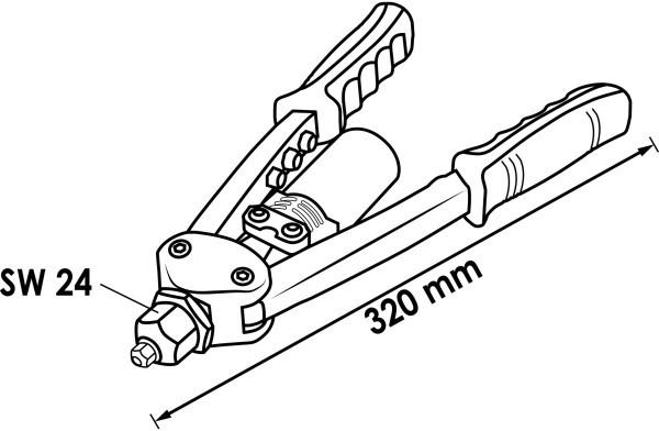 Produktbild Vigor Blindniet-Zange ∙ V2788 ∙ 320 mm ∙ Anzahl Werkzeuge: 5 (320 mm)