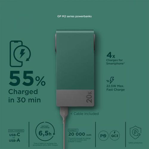 Produktbild GP Batteries GP M2 Series PowerBank (20000 mAh, 22.50 W, 22.50 Wh)