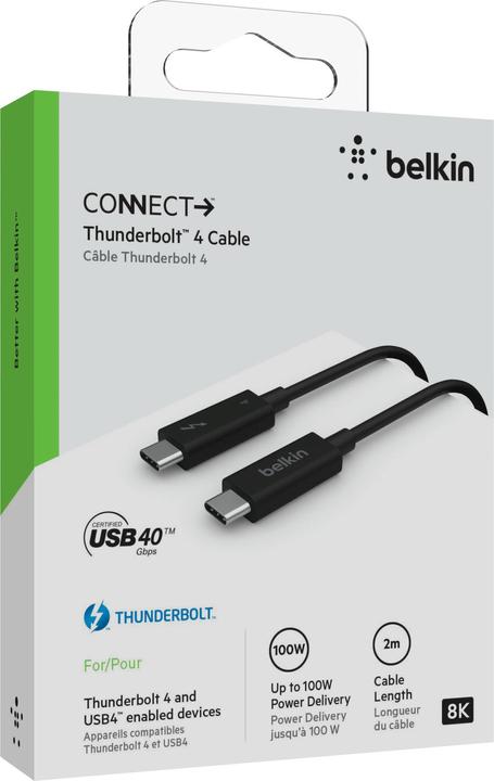 Actual product image Belkin USB C (Thunderbolt 4) – USB-C (Thunderbolt 4) (2 m, USB 4.0)