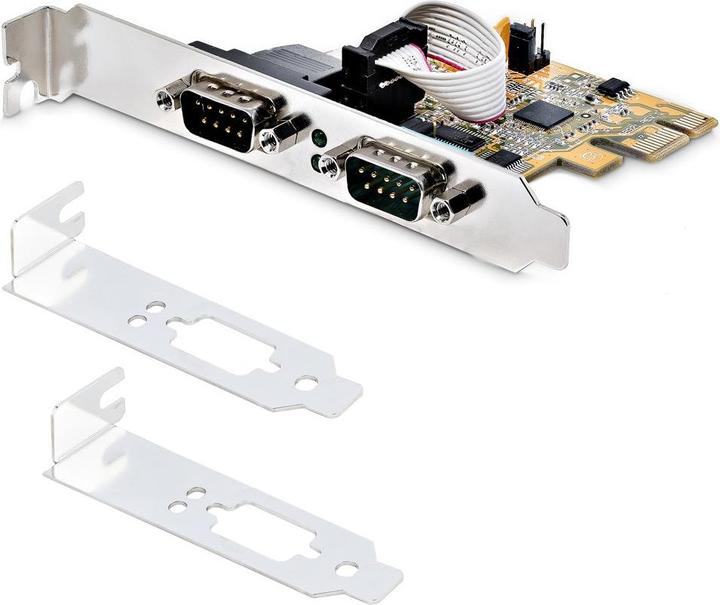 Immagine prodotto StarTech Scheda di interfaccia seriale PCI Express a 2 porte COM Scheda seriale da PCIe a RS232 K