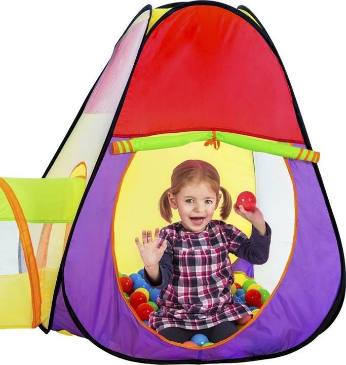 Immagine prodotto tectake Tenda da gioco a piramide con tunnel, 200 palline e borsa