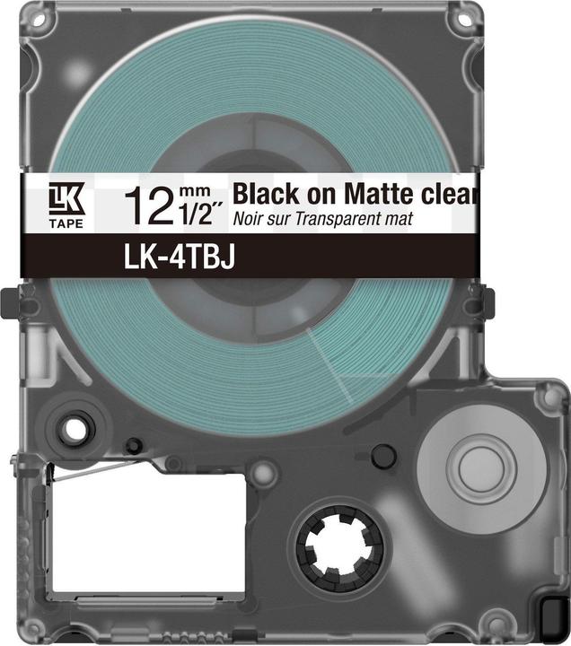 Produktbild Epson Matte Clear/Black 12mm LK-4TBJ (1.20 cm, Transparent)