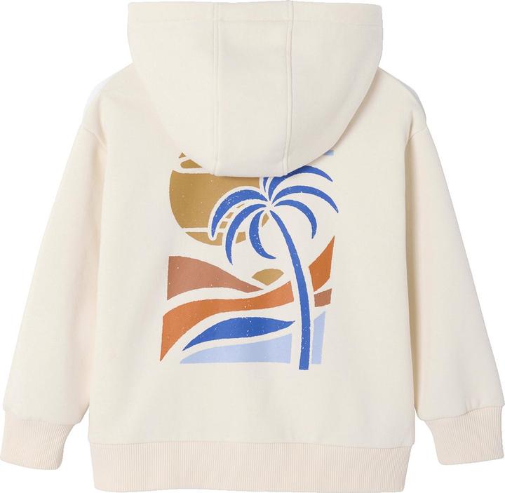 Vertbaudet Jungen Kapuzensweatjacke mit Print hinten und Recycling-Polyester (128)