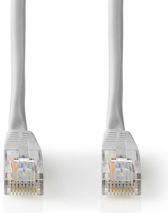 Productafbeelding Nedis CAT5e netwerkkabel - U/UTP - RJ45 man - RJ45 man - 20,0 m - Rond - PVC - Grijs - Label (U/UTP, CAT5e, 20 m)