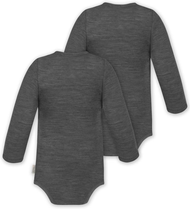 Actual product image Normani 2-pack baby merino bodysuit long sleeve "Auckland" - 9369 (74)