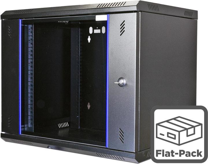 Produktbild Wirewin Wandschrank 600X450X9U Pro 2nd Gen FP 19 / 9HE / Schwarz (9 HE, 19 Zoll Rack)
