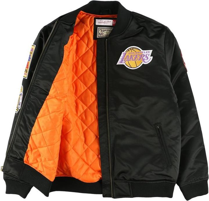 Image du produit Mitchell & Ness M&N Satin Bomber Veste - FLIGHT Los Angeles Lakers noir (L)