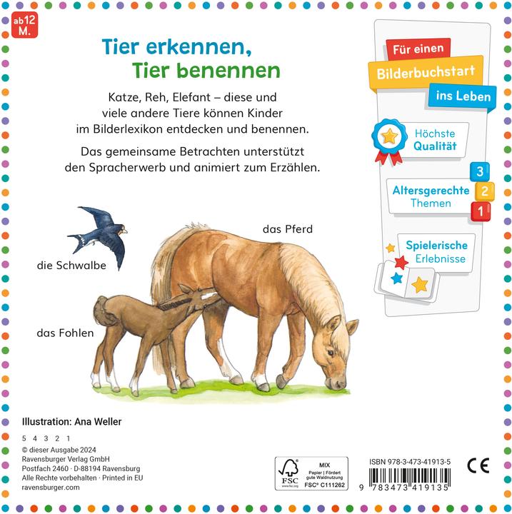 Actual product image Ravensburger Mein allererstes Tierlexikon (German, Ana Weller, 2024)