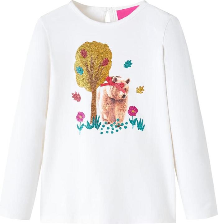 Produktbild VidaXL Kinder-Langarmshirt Ecru 128,Material: 95 % Baumwolle. 5 (128)