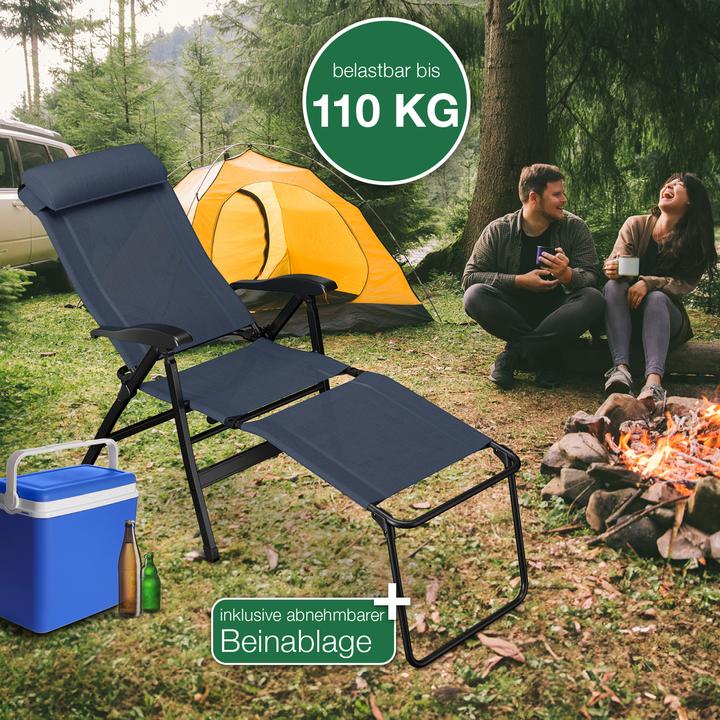 Actual product image Aktivshop Klappstuhl aktiv Camping mit Beinauflage