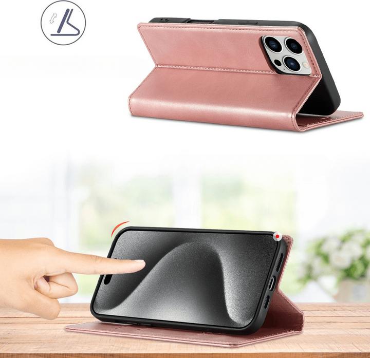 Productafbeelding LC.Imeeke iPhone 16 Pro - Flip Case Vintage (Apple iPhone 16 Pro)