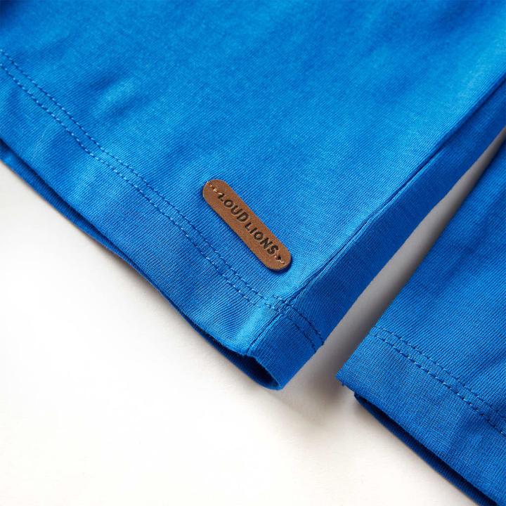 Actual product image VidaXL Children's long-sleeved shirt cobalt blue 92,Material: 100 (92)