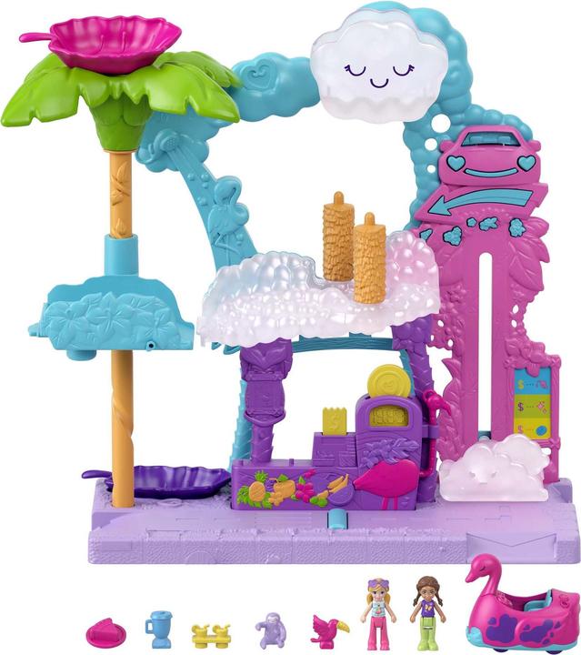 Produktbild Polly Pocket Pollyville Flamingo-Spass Autowaschanlage
