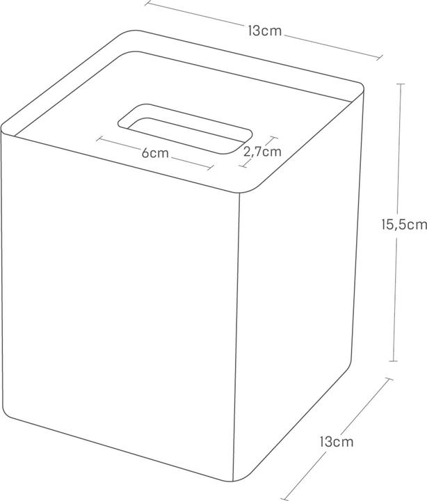 Actual product image Yamazaki Handkerchief box, square RIN