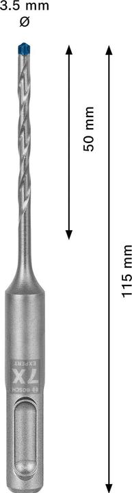 Actual product image Bosch Professional Zubehör EXPERT SDS plus-7X hammer drill, 3.5 x 50 x 115 mm (3.5 mm)