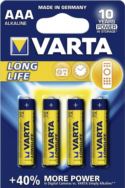 Produktbild Varta Longlife (4 Stk., AAA, 1200 mAh)