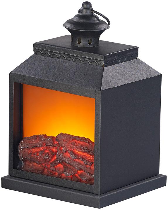 Carlo Milano Cheminée électrique décorative avec optique de flamme réelle, fonctionnement sur batterie