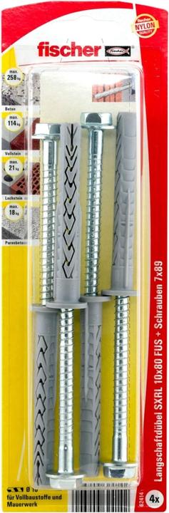 Actual product image Fischer Long shank dowel SXRL 10x80 FUS K (4). (4 pcs.)