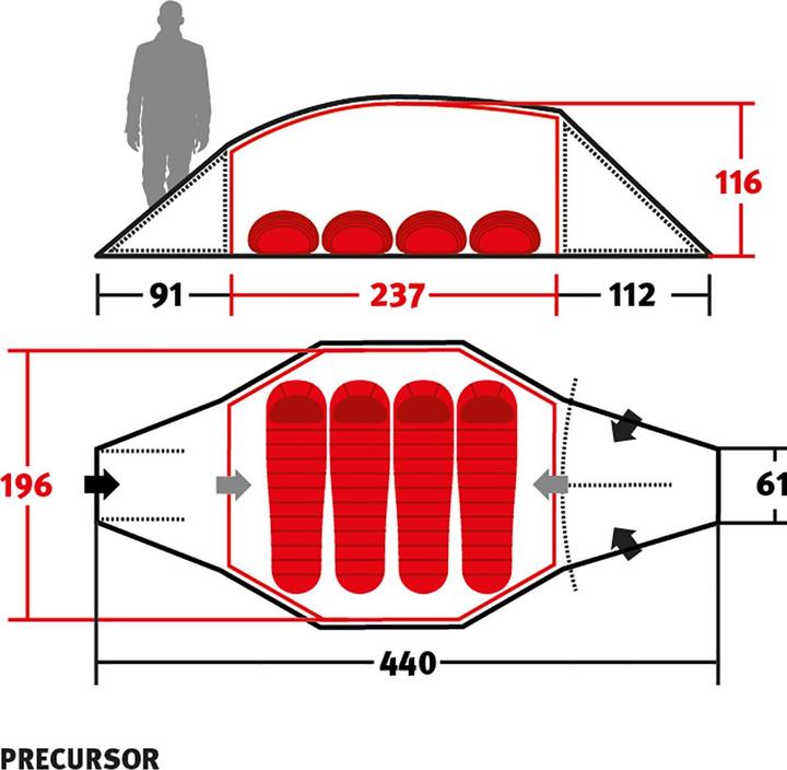 Actual product image Wechsel Precursor tent (Dome tent, 5.34 kg, 4 persons)