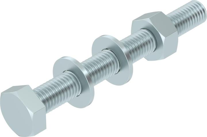 Productafbeelding OBO Bettermann SKS 10x90 F zeskantkopmoer ** sluitring + kartelring M10x90 641825 (100 Schroeven per stuk)