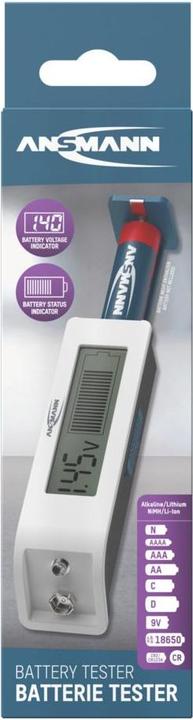 Image du produit Ansmann Testeur de batterie universel Écran LCD, barre de mesure, pour batterie/piles