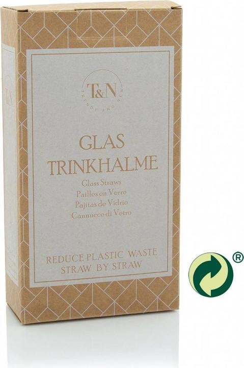 Produktbild T&N Glas Strohhalm (12 Trinkhalme, 4x15cm, 4x20cm, 4x23cm, Gerade) (12 x)