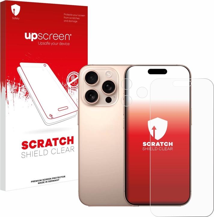 Actual product image upscreen Scratch Shield Protector (1 Piece, Apple iPhone 16 Pro Max)
