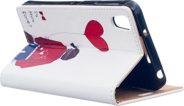 Produktbild MU Style Case aus Leder mit Mädchen mit Herzballon (Blackberry DTEK 50)
