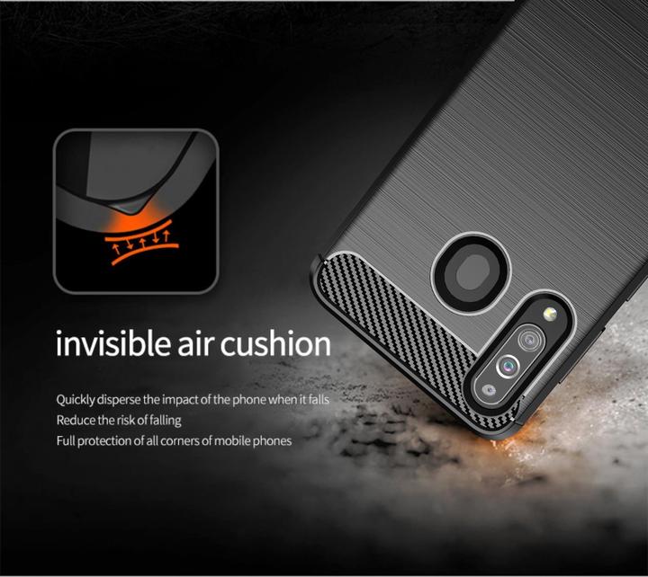 Image du produit Cadorabo TPU Ultra Slim carbon edelstahl Combi Cover (Samsung Galaxy A20s)