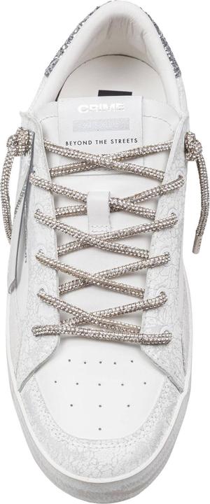 Immagine prodotto Crime London Crime deluxe heel sneakers in leather and suede color white and silver (42)