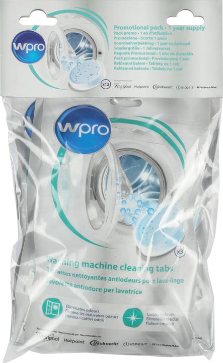 WPRO C00470750 RENGØRINGSTABELETTER: 4 PK POWER FRESH MED 3 TABELETTER