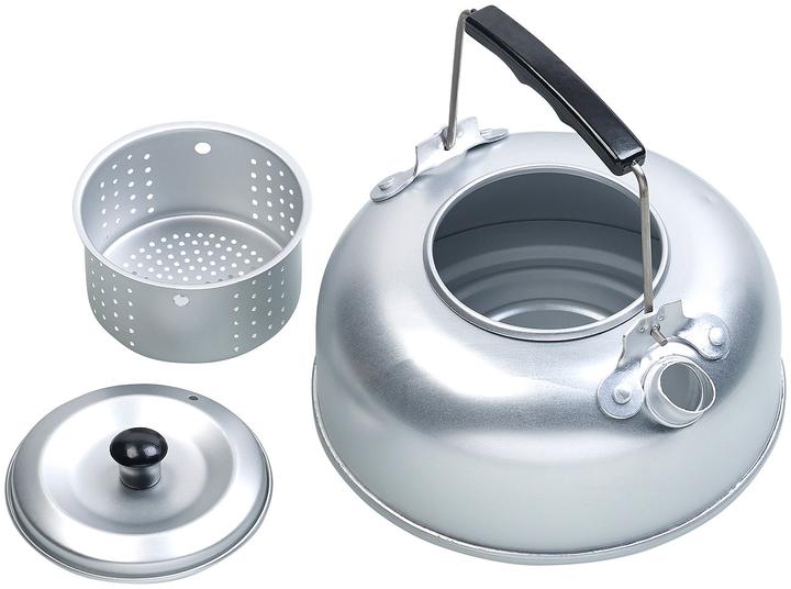 Image du produit Semptec Bouilloire de camping en aluminium avec filtre à thé et poignée isolée, 0,75 l