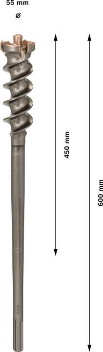 Actual product image Bosch Professional Zubehör PRO SDS max-9 break through drill bit, 55 x 450 x 600 mm (55 millimetres)