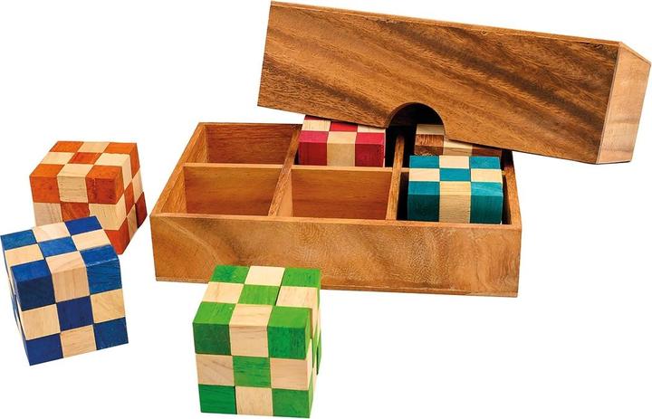 Produktbild Philos Schlangenwürfel Set in Holzbox Stück (Deutsch, Französisch, Italienisch, Englisch)