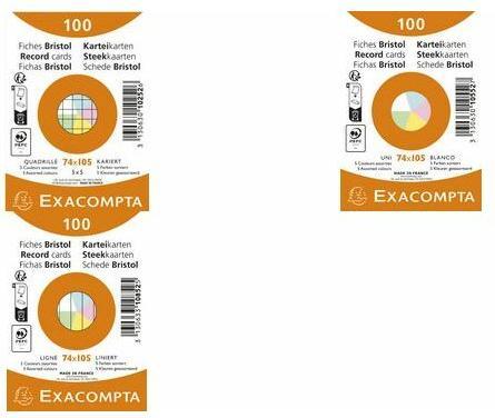 Image du produit Exacompta Fiches (74 x 105 mm, 205 g/m², 100 x)