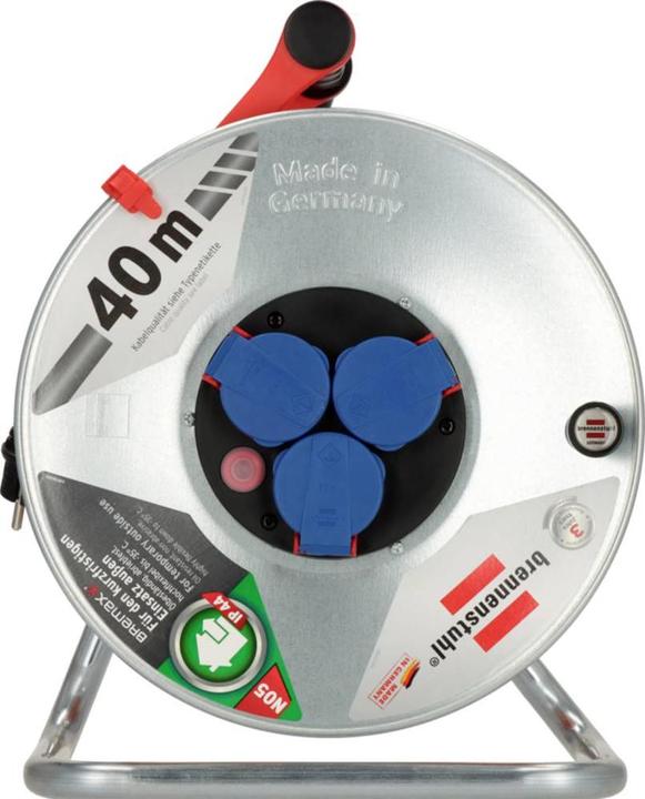 Actual product image Brennenstuhl 1198750 Cable Reel 40 m Orange Earthing Contact Plug (40 m, 1.50 mm²)