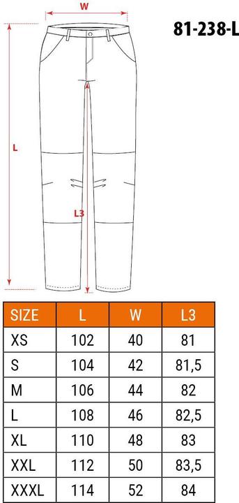 Valeurs nutritives et ingrédients Neo Pantalon de travail (L)