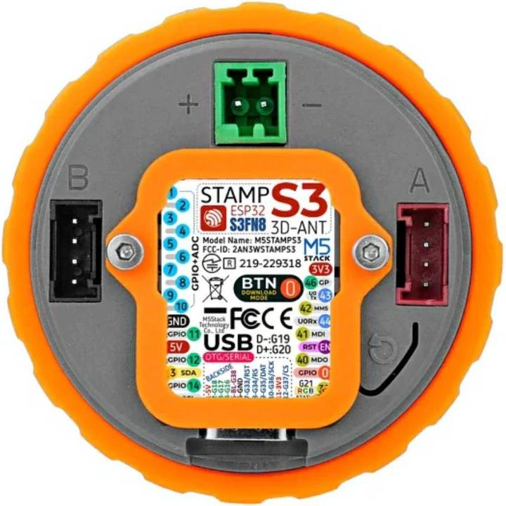 Actual product image M5Stack Dial - ESP32-S3 Intelligent rotary knob with 1.28 inch touchscreen