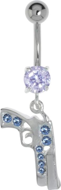 Produktbild Bijouteria Bauchpiercing (Chirurgenstahl 316L, Kristall, Silber 925)