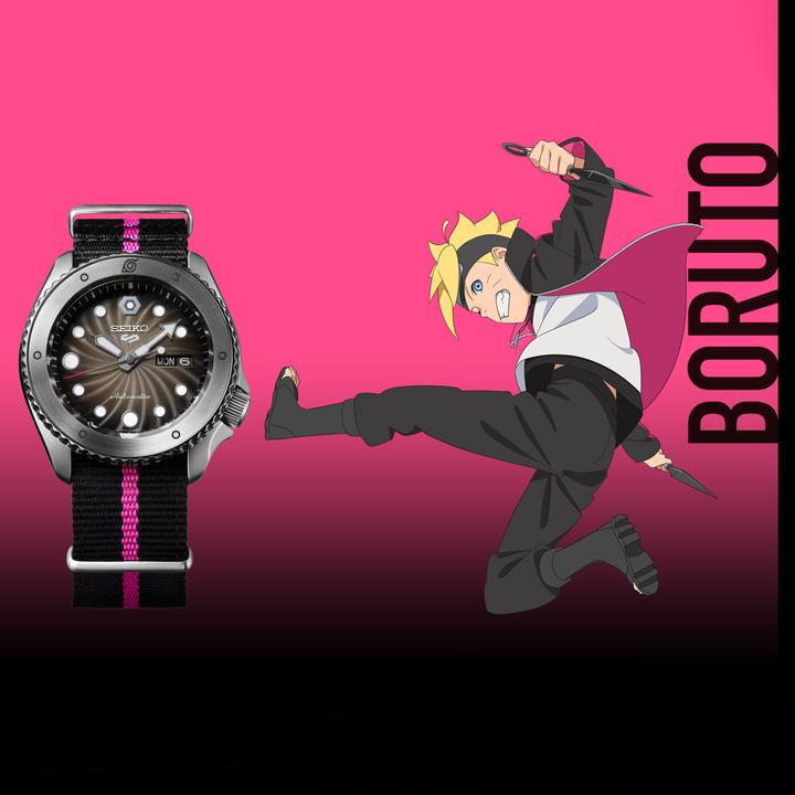 Immagine prodotto Seiko 5 Sense Naruto & Boruto Boruto in edizione limitata (Orologio da polso analogico, 43 mm)
