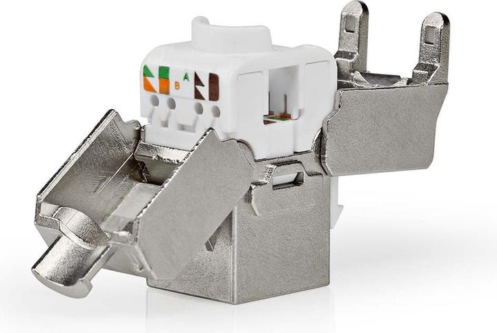 Actual product image Nedis Keystone | CAT6a | RJ45 socket | S/FTP | metal | box (S/FTP, CAT6a, 0.04 m)
