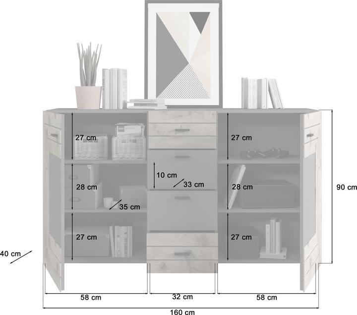 Produktbild Xonox Home Freno (160 x 90 x 40 cm)
