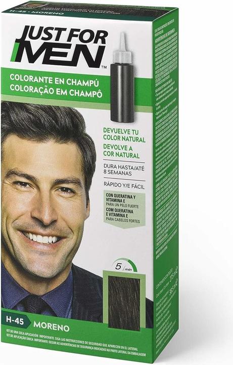 Produktbild Just For Men Shampoo in Haarfarbe Dunkelbraun Schwarz 66ml