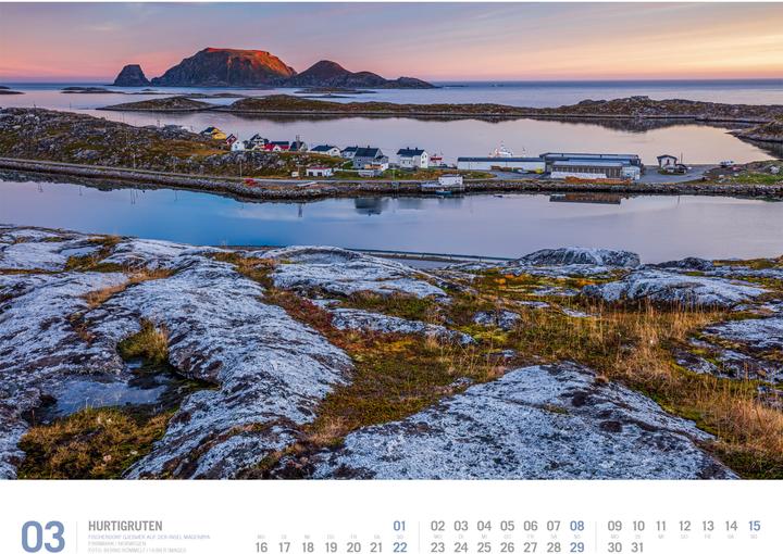 Produktbild Hurtigruten - Unterwegs zwischen Bergen und Kirkenes Kalender 2026 (54 x 42 cm, Harter Einband, Deutsch)