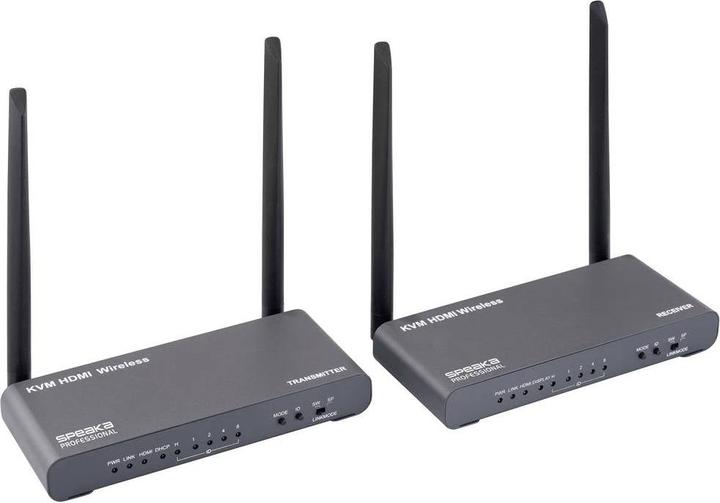 Produktbild SpeaKa Professional SP-HDE-620 HDMI-Funkübertragung (Set) 100 m 5 GHz 3840 x 216