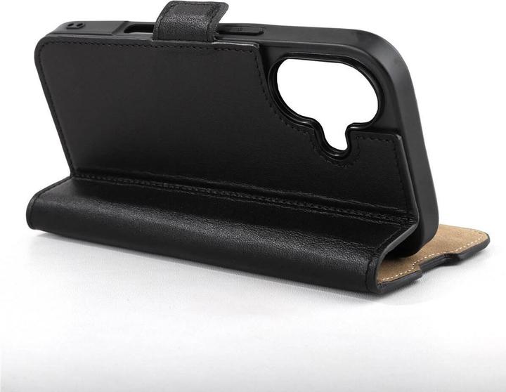 Produktbild Mike Galeli Book-Cover Echtleder Fabio black (Apple iPhone 16 Plus)