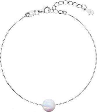 Evolution Group Charming bracelet with white synthetic opal 13019.1 (L)