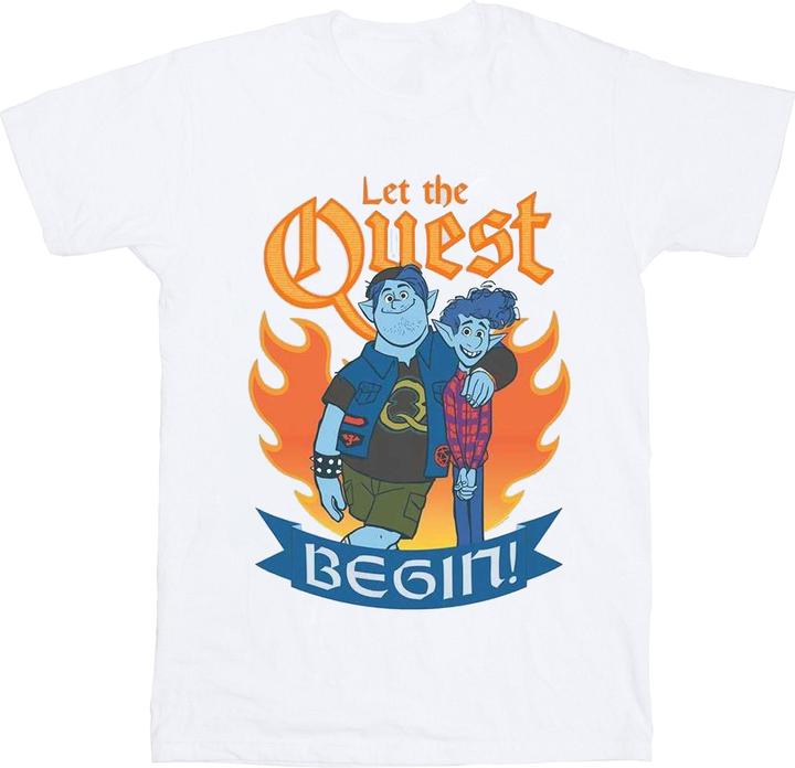 Actual product image Disney Womens/Ladies Onward Let The Quest Begin Cotton Boyfriend T-Shirt (L)