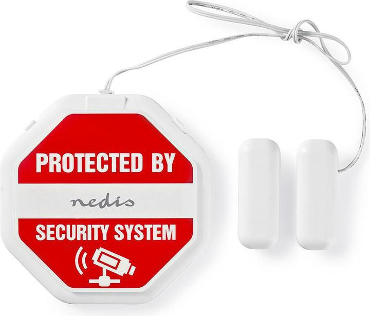 Immagine prodotto Nedis Allarme da porta a finestra alimentato a batteria 2X CR2032 85 dB Bianco